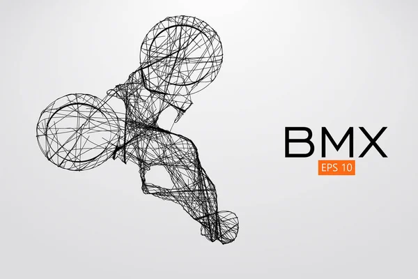 Silhouette d'un pilote BMX. Illustration vectorielle — Image vectorielle
