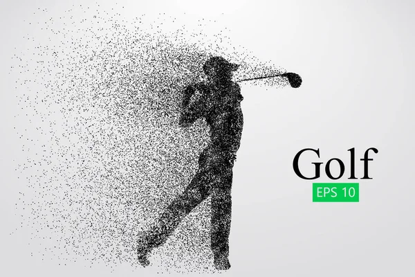 Silhuetten av en golf-spelare. Vektorillustration — Stock vektor