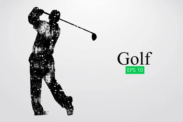 Silhouette d'un joueur de golf. Illustration vectorielle — Image vectorielle