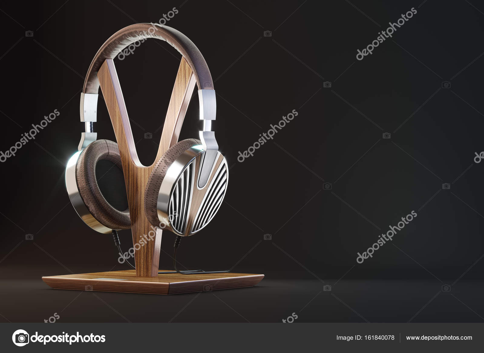 Auriculares retro. Vintage viejo estilo 3d render ilustración: fotografía  de stock © jmeka_m@ukr.net #161840078