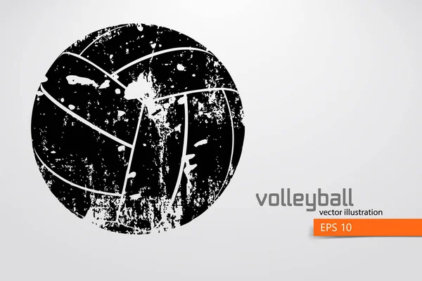 Silhouette de balle de volley-ball . — Image vectorielle