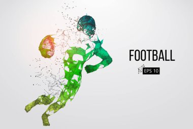 siluet bir futbolcu. Vektör çizim