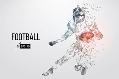 siluet bir futbolcu. Vektör çizim