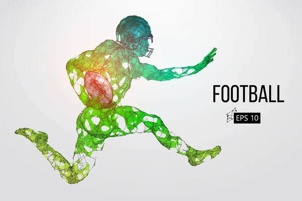 Silhouette d'un footballeur. Illustration vectorielle — Image vectorielle