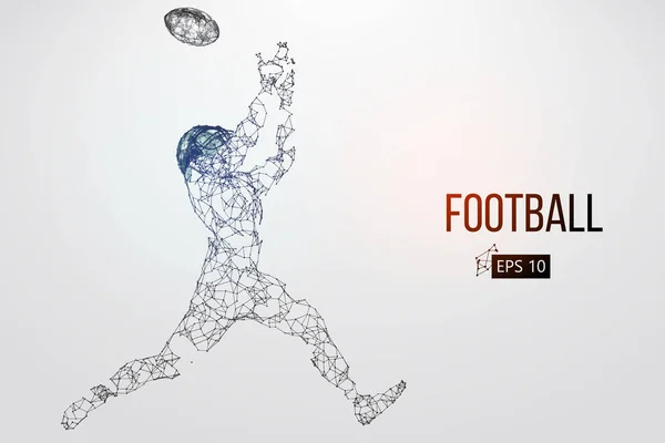 Silhouette d'un footballeur. Illustration vectorielle — Image vectorielle
