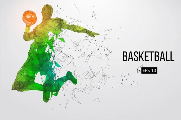 Silhouette eines Basketballspielers. Vektorillustration — Stockvektor