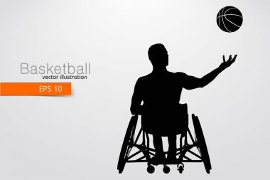 Basketball player disabled. Vector illustration clipart