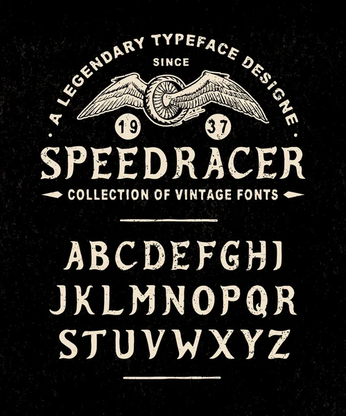 Schrift-Speedracer. — Stockvektor