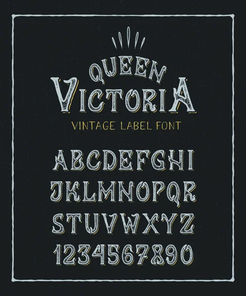 Schriftkönigin Victoria. — Stockvektor
