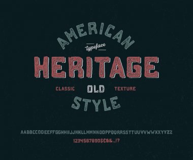 Yazı tipi Amerikan mirası eski stil.