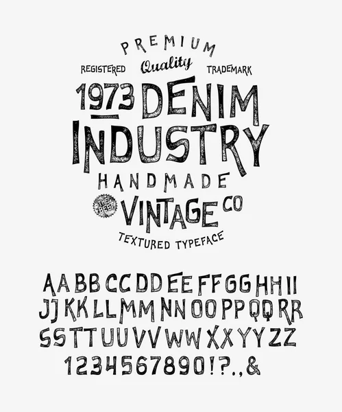 INDÚSTRIA FONT DENIM — Vetor de Stock