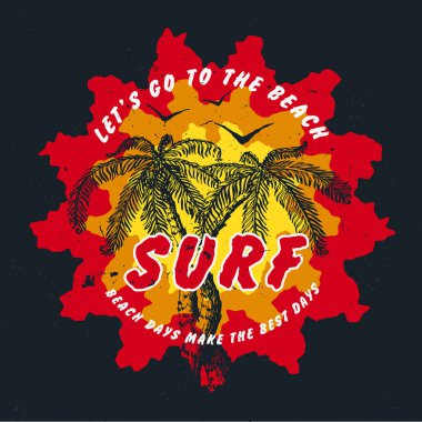 Sörf. Sahile gider izin S.