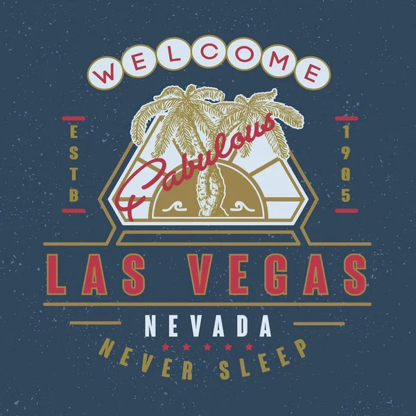WELCOM muhteşem Las Vegas. — Stok Vektör