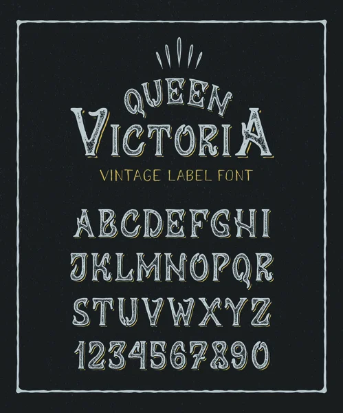 Yazı tipi Kraliçe Victoria. — Stok Vektör
