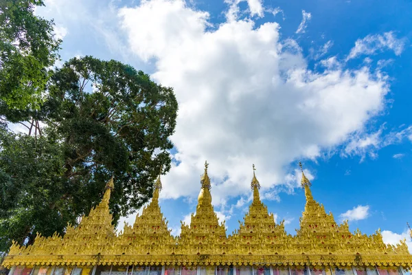 Wat Suwan Khiri Simulation Golden Shwedagon Pagoda Ranong Thailand April — Stock Photo, Image
