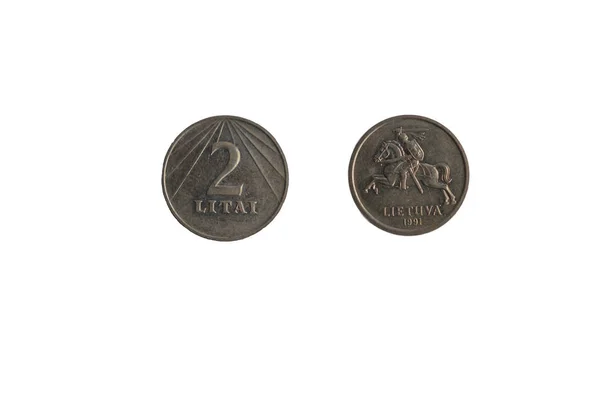 白の古代コイン — ストック写真