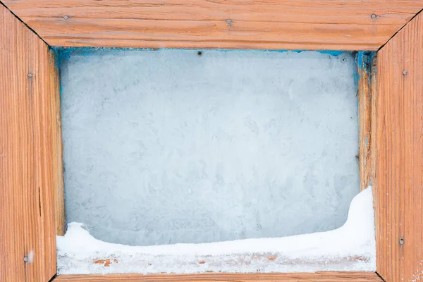 창에 얼음의 질감 — 스톡 사진