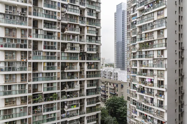 Chengdu immobilier vue condo. Skycrapers et appartements en Chine — Photo