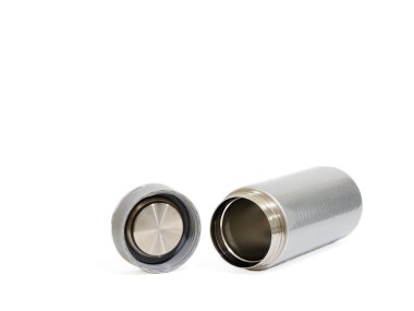 Vakum şişe Thermo şişesi beyaz zemin üzerine