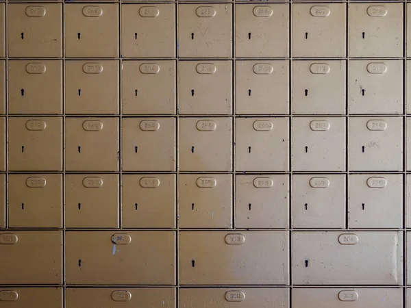 Old Locker MailBoxes postal for keep your information, bills,postcard,mails etc — Stock Photo, Image