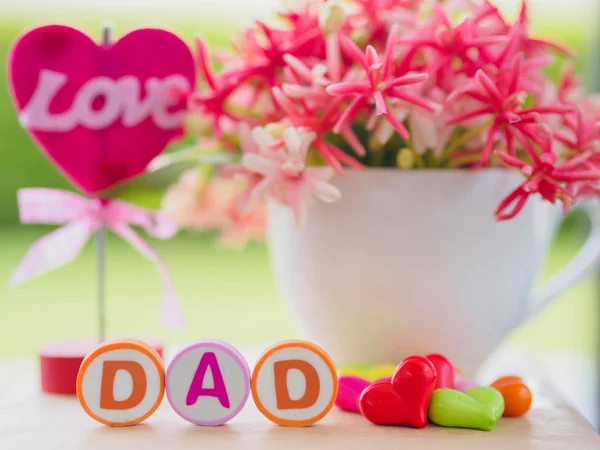 Father\'s day concept.  LOVE DAD alphabet