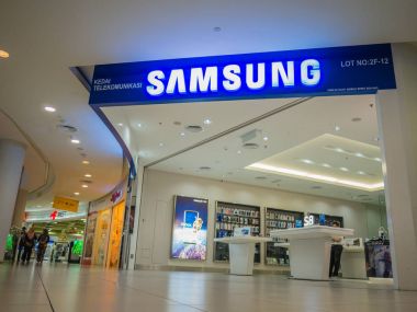 Penang, Malezya - 19 Ağustos 2017: Samsung mağaza alışveriş merkezi.