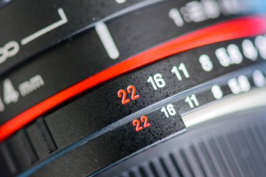 Makro çekim kamera objektif bilgi üzerinde odaklanan bir kamera objektifi 