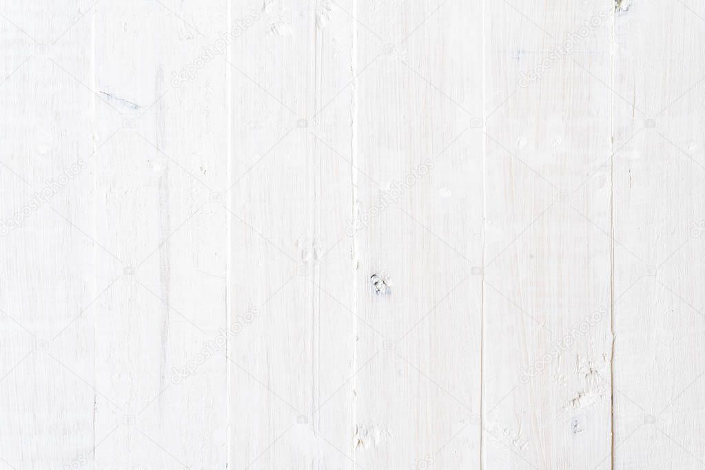 A clean white wooden for background concept.