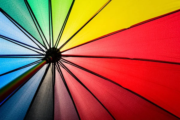 Alt görünümü gökkuşağı şemsiye doku arka plan. 