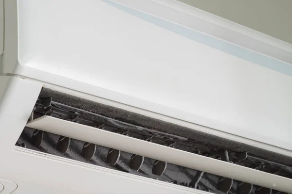 Soft focus of dust on dirty air conditioner filter. — Stock Photo, Image