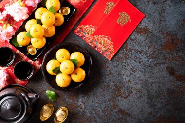 Chinese new year festival decorations pow or red packet, orange 