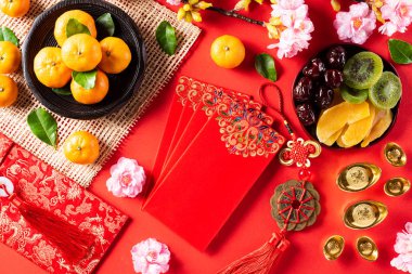 Chinese new year festival decorations pow or red packet, orange 