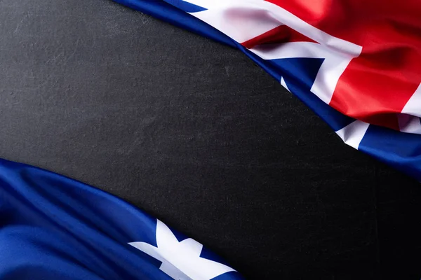 Australië dag concept. Australische vlag met de tekst Happy Austr — Stockfoto