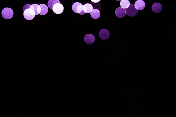 Abstract background purple bokeh with black background. — Stock Photo, Image