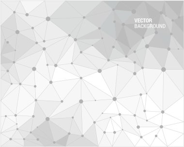 Gümüş gri poligonal mozaik vektör arka plan