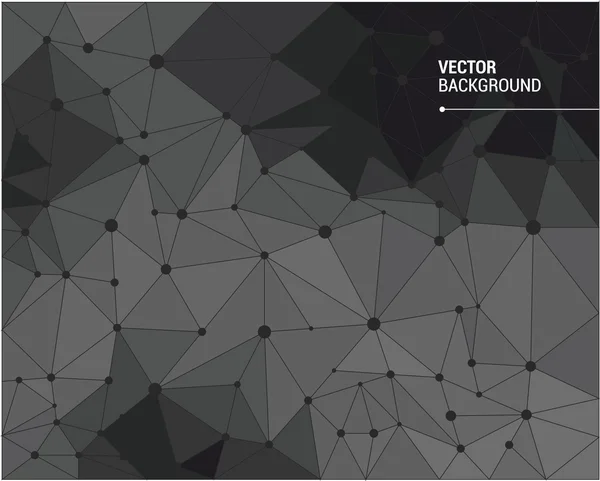 Arrière-plan mosaïque polygonale vectorielle noire, Modèles de conception créative — Image vectorielle