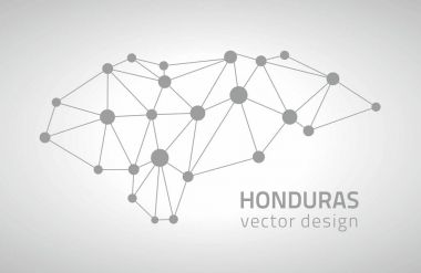 Honduras nokta vektör gri üçgen Amerika Haritası