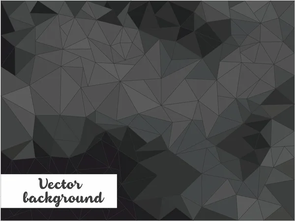 Black Vector Background Triangles — Stock Vector