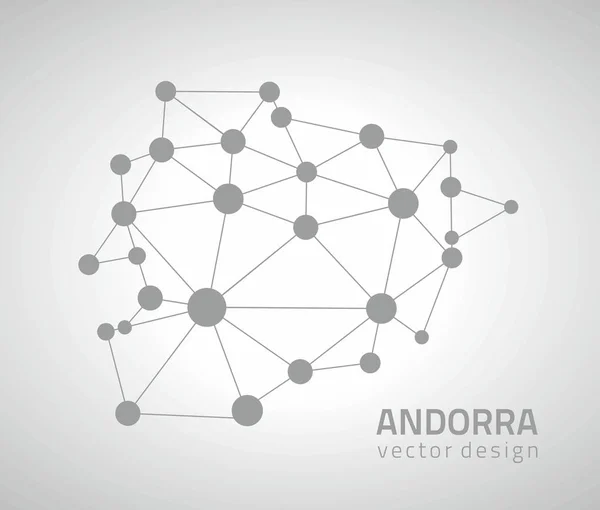Andorra Grey Vektorkarte — Stockvektor