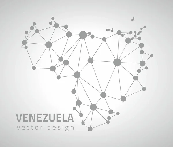 Venezuela Grey Outline Vektorkarte — Stockvektor
