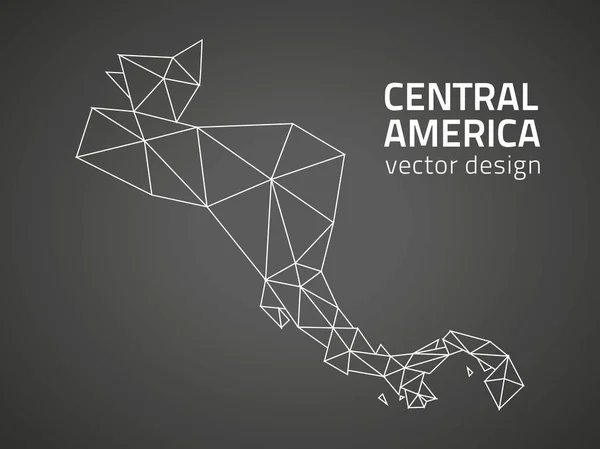 Amérique Centrale Cartes Vectorielles Triangulaires Noires — Image vectorielle