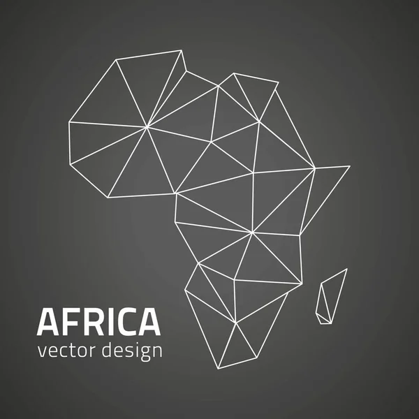 Africa Black Vector Contour Map — Stock Vector