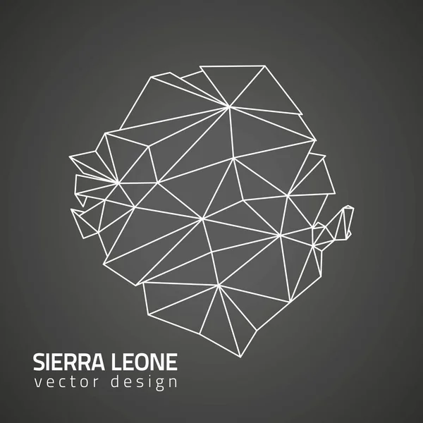 Карта Перспектив Чёрного Треугольника Сьерра Леоне — стоковый вектор