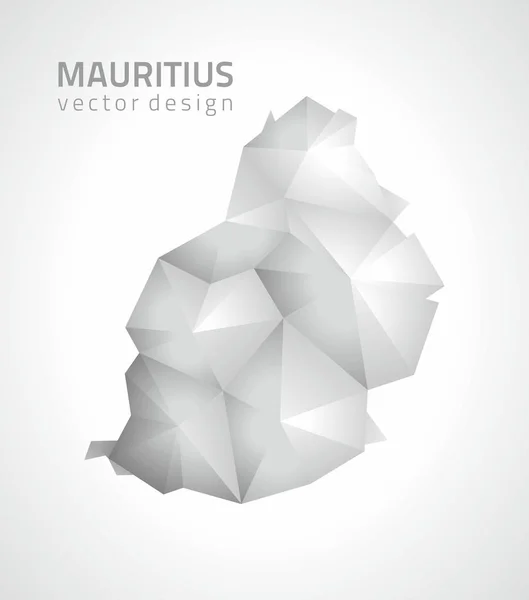 Многоугольный Серый Серебряный Треугольник Маврикия — стоковый вектор