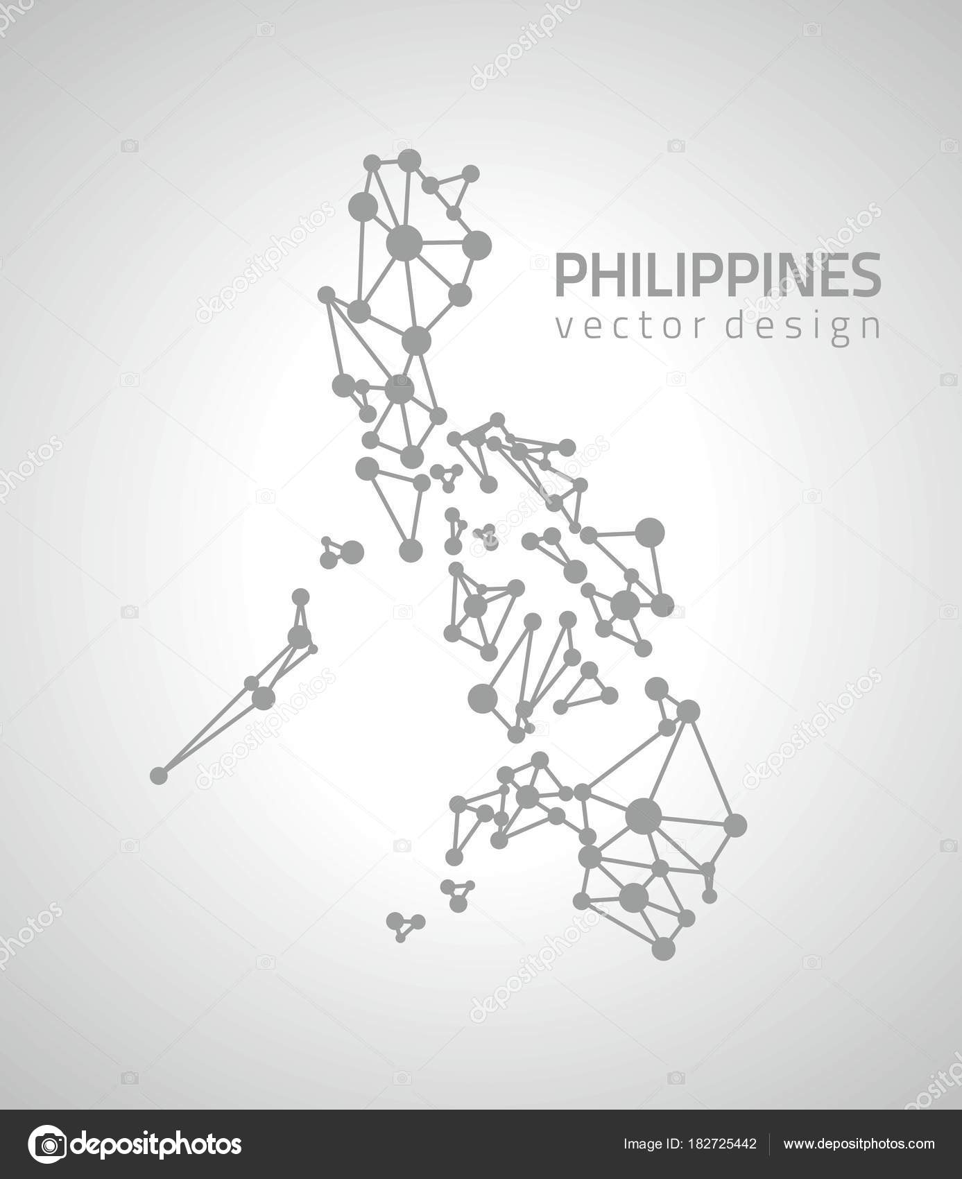philippines grey dot outline