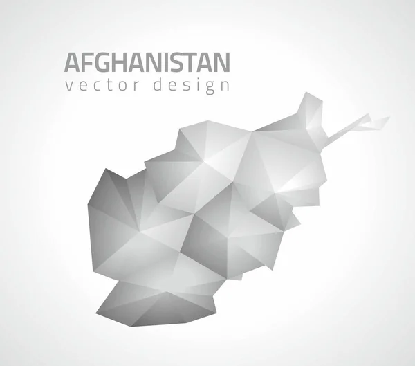 Серый Векторный Многоугольный Треугольник Афганистана — стоковый вектор