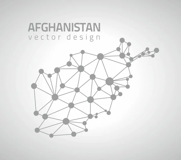Абстрактная Геометрическая Карта Афганистана — стоковый вектор