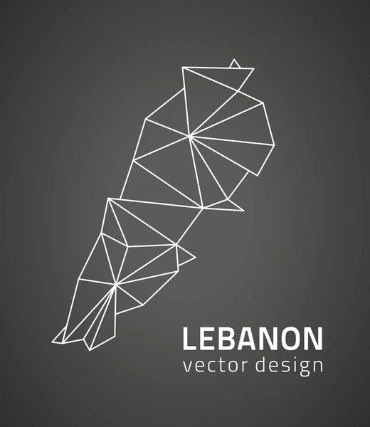 Ливанская Векторная Чёрная Мозаика — стоковый вектор