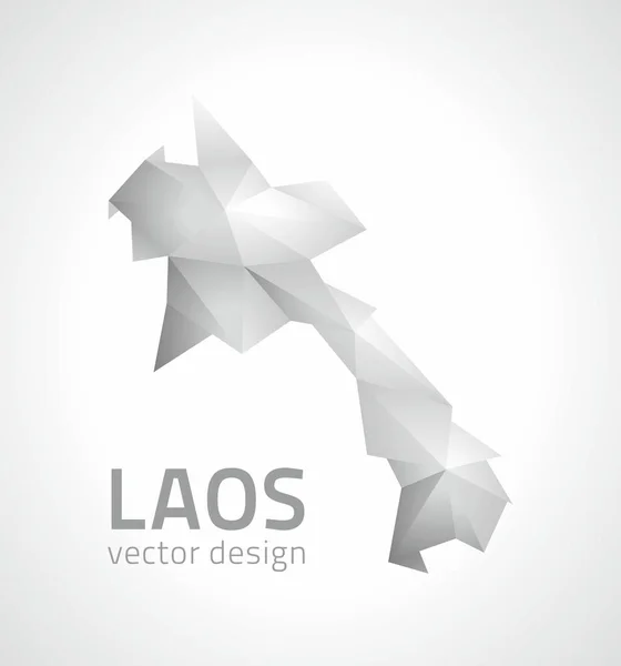 Многоугольная Серая Перспектива Лаоса — стоковый вектор