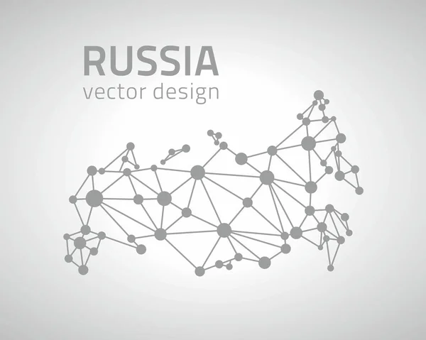 Rusya vektör Mozaik Gri nokta 3d harita